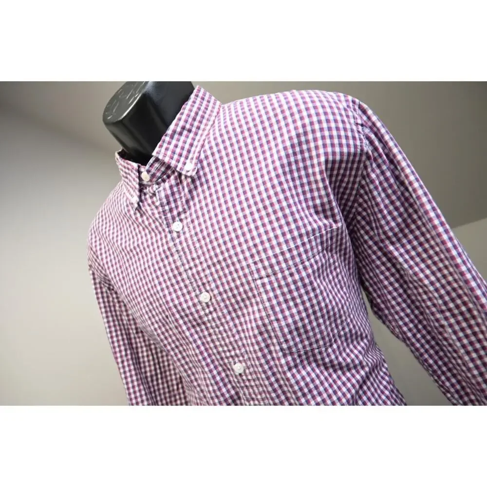 J Crew Dress Shirt Classic Fit Casual Plaid Button‎ Up Long Sleeve Mens XL